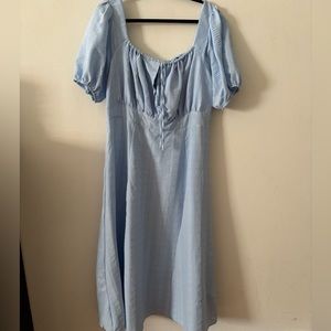 Cider blue dress with tied front